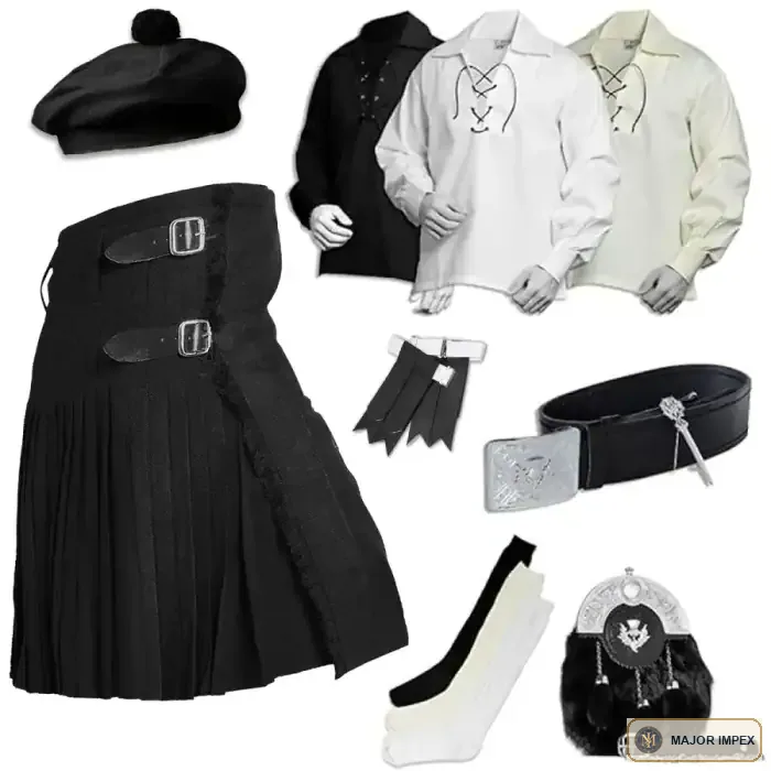 Black plain from the Major Impex Kilt set range
