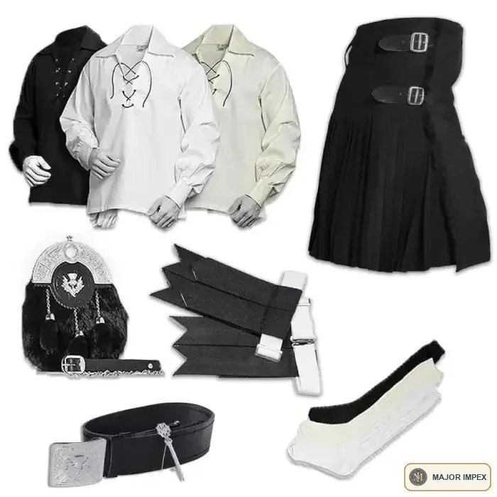 Black plain — 8-piece configuration