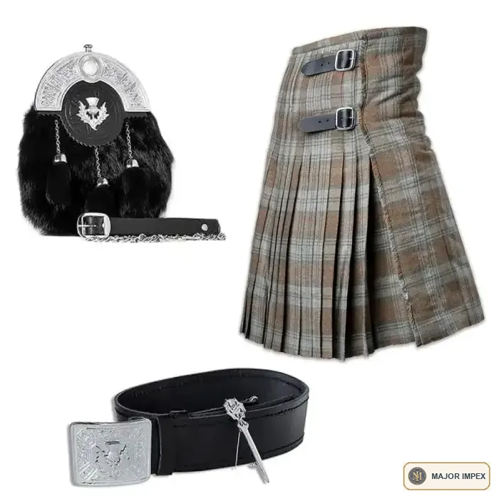 BLACK WATCH WEATHERED — 5-yard kilt set